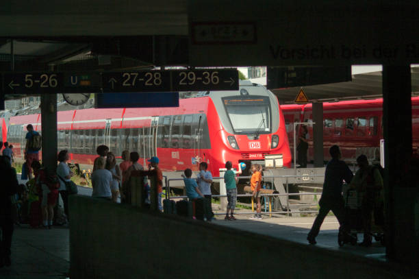 Europe, Germany, Munich: View Of Passenger Train At Main Train Station - Hauptbahnhof