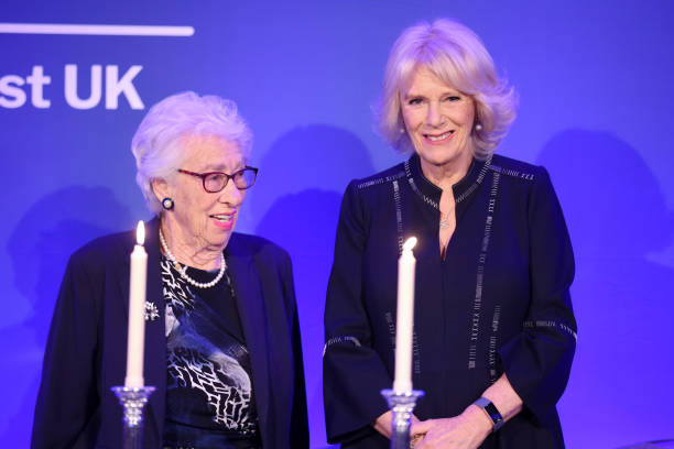 GBR: The Duchess Of Cornwall Marks The 75th Anniversary Of The Diary of Anne Frank