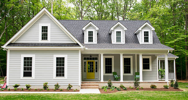 exterior of new suburban house picture
