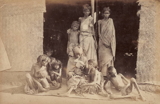 Famine Stricken Children - Madras , India, 1876. Madras Famine 1876-1878.
