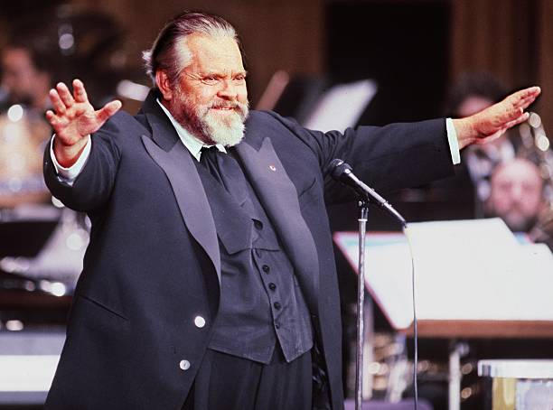 Famous American film actor and director Orson Welles, President of French film industry's 