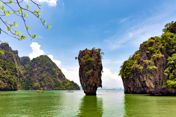 Famous Great Limestone Rock in the Phang-gna Bay &quot;James Bond Island:, Phang-gna, Thailand