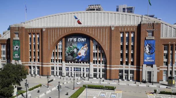 File photo taken Oct. 22 shows American Airlines Center, the home arena of the Dallas Mavericks basketball team, in Dallas, Texas.