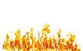 fire flame isolated over white background