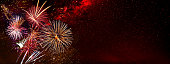 Fireworks background for anniversary, new year and festivals