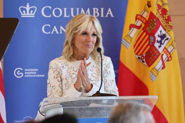 NY: First Lady Jill Biden And Queen Letizia Of Spain Visit Columbia University Irving Medical Center