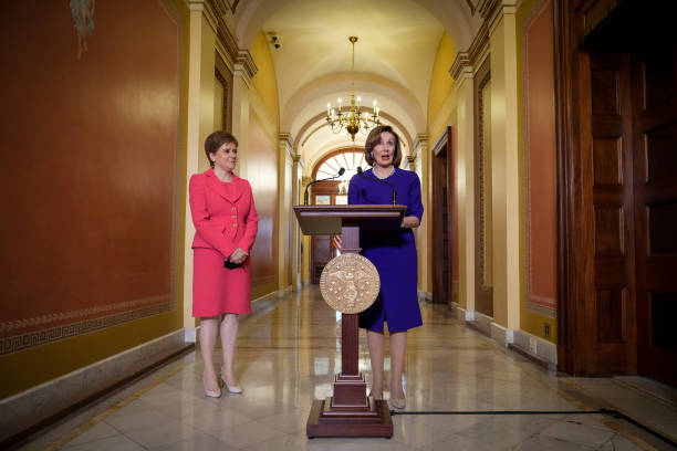 DC: Speaker Pelosi Holds Photo Opportunity With Scottish First Minister Sturgeon