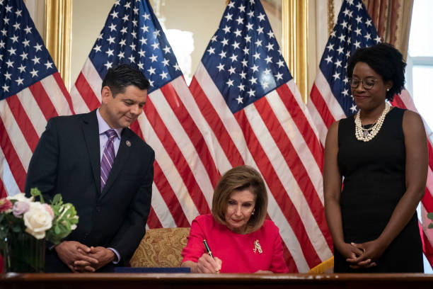 DC: Speaker Pelosi Hosts Bill Enrollment Ceremony For The PACT Act