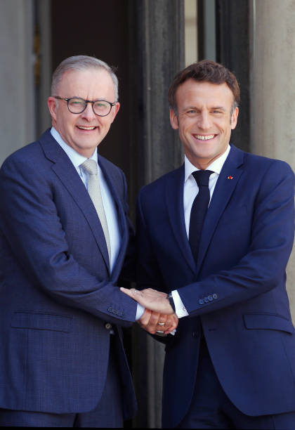 FRA: French President Macron Hosts Australian PM Albanese