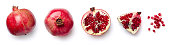 Fresh pomegranate isolated on white background