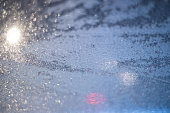 car window under ice during cold