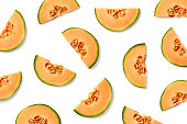 Fruit pattern of melon slices