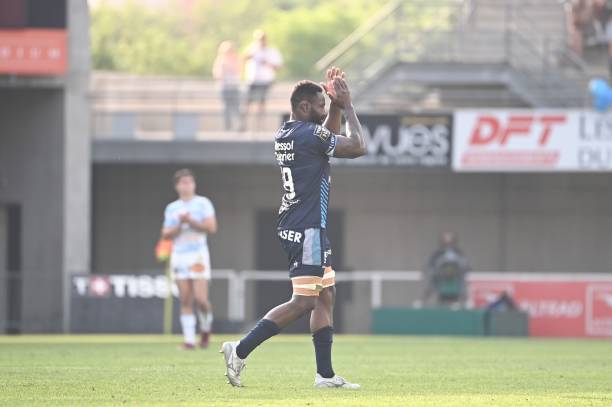 Fulgence OUEDRAOGO of Montpellier exit during the Top 14 match between Montpellier and Racing 92 on May 21, 2022 in Montpellier, France. (Photo by Alexandre Dimou/Alexpress/Icon Sport via Getty Images)