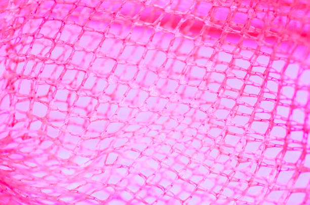 Full frame shot of pink plastic netting