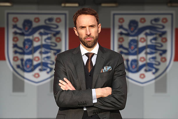 Gareth Southgate poses in front of the tunnel as he is unveiled as the new England manager at Wembley Stadium on December 1, 2016 in London, England.