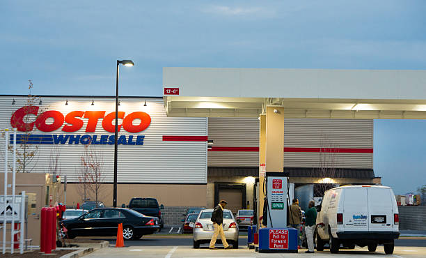 gas station at the washington dc costco is the center of a battle picture