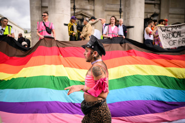 GBR: Gay Liberation Front Hold Protest To Commemorate 50th Anniversary Of First UK Pride March