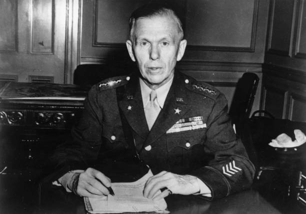 General George Catlett Marshall Chief of staff of the United States at his desk in the war department circa 1942