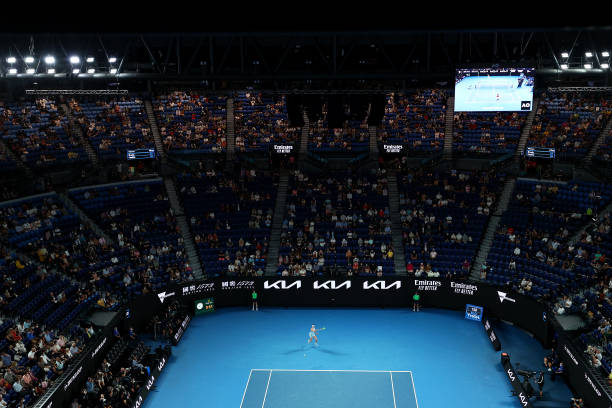 General view during the Women’s Singles Final match between Naomi Osaka of Japan and Jennifer Brady of the United States during day 13 of the 2021...