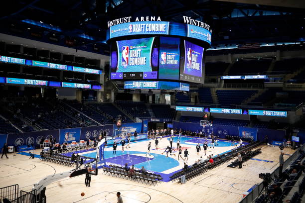 General view of the arena during the 2021 NBA Draft Combine on June 25, 2021 at the Wintrust Arena in Chicago, Illinois. NOTE TO USER: User expressly...