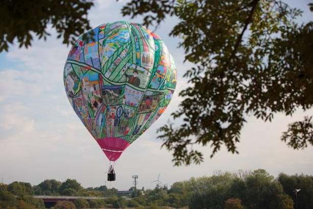 GBR: Hot Air Balloon "Fields Of EveryWhen" Takes Flight Over Thamesmead