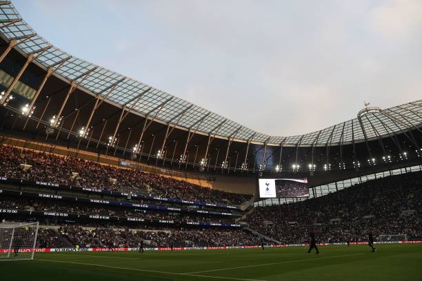 An inside view of the Tottenham Hotspur stadium