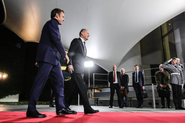 DEU: French President Macron And German Chancellor Scholz Meet In Berlin