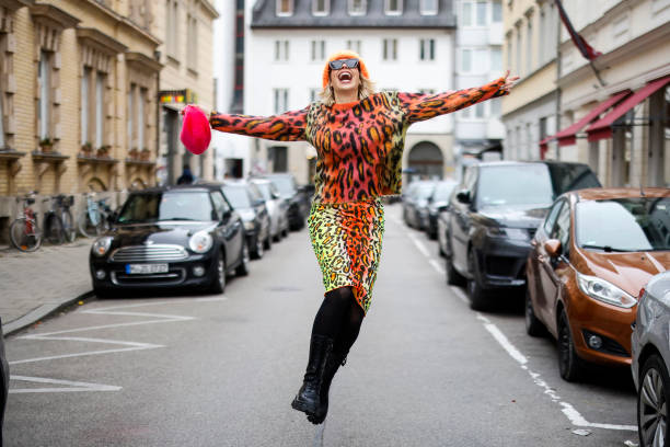 DEU: Verena Kerth Street Style Shoot In Munich