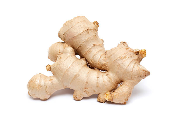 ginger root isolated on white background - ginger root stock pictures, royalty-free photos & images