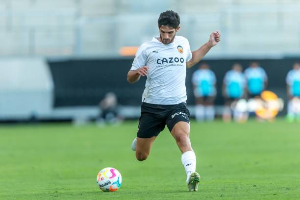 Goncalo Guedes of Valencia CF controls the Ball during the Pre-Season Friendly match between Borussia Dortmund and Valencia CF at Stadion...