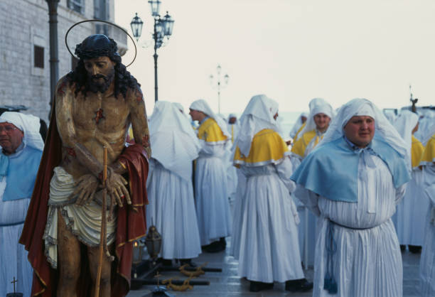 Good Friday procession, Holy Week rites, Trani, Apulia, Italy.