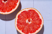 image grapefruit cut half white kitchen