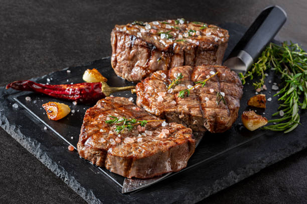 grilled fillet steak with herbs picture
