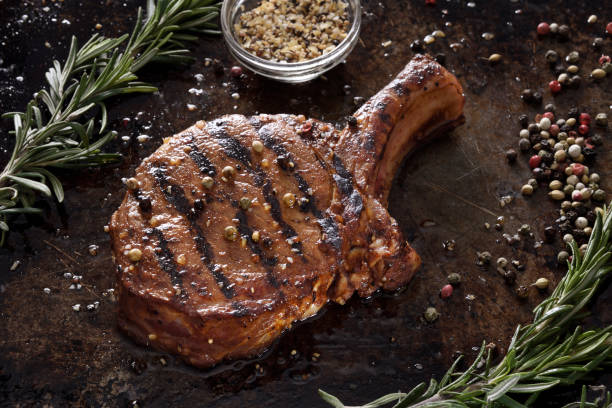 grilled pork chop with spices picture