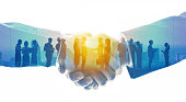 Group of people and communication network concept. Human resources. Teamwork of business. Partnership.
