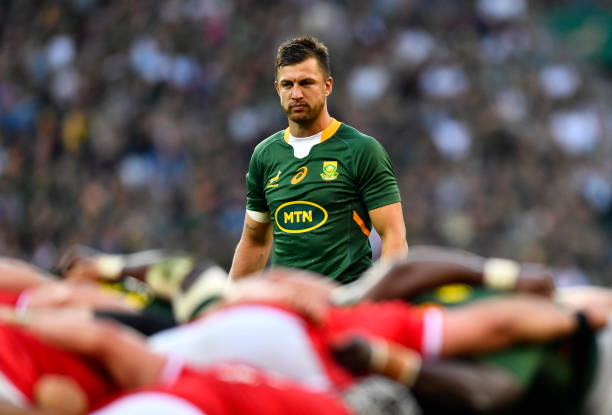 CAPE TOWN, SOUTH AFRICA - JULY 16: Handre Pollard of South Africa during the 3rd Castle Lager Incoming Series test match between South Africa and Wales at DHL Stadium on July 16, 2022 in Cape Town, South Africa. (Photo by Ashley Vlotman/Gallo Images/Getty Images)