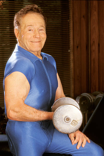 Health and fitness pioneer Jack LaLanne, 89, works out in his home gym in Morro Bay, Calif. LaLanne's national TV show, which ran from 1953 to 1985, is gaining a new audience and exposure on ESPN Classic cable television channel.
