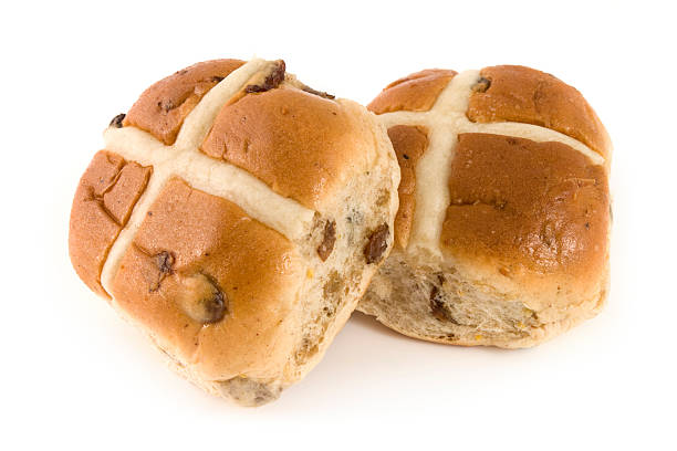 hot cross buns - good friday stockfoto's en -beelden