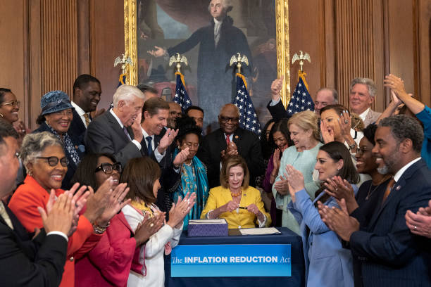 DC: Nancy Pelosi Holds Bill Enrollment Event For Inflation Reduction Act