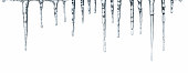 Icicles isolated on white
