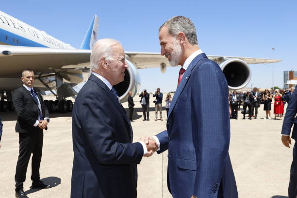 ESP: King Felipe Of Spain Receives U.S. President Joe Biden In Torrejon