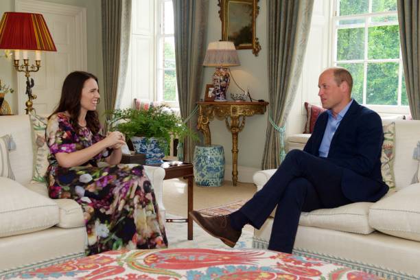 GBR: Duke of Cambridge Meets New Zealand Prime Minister Jacinda Ardern