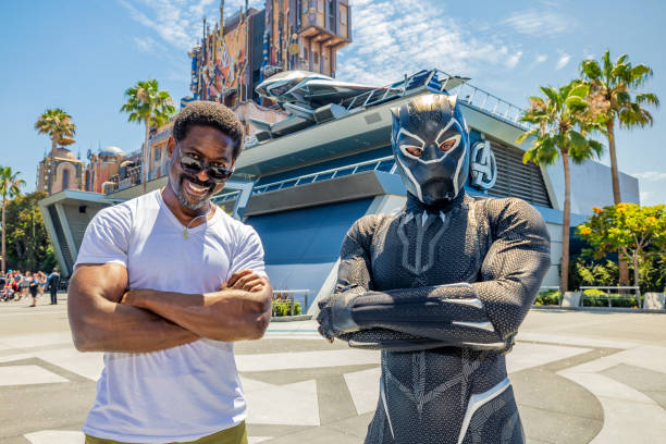 CA: Sterling K. Brown Visits Avengers Campus At Disney's California Adventure Park in Anaheim, California
