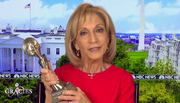 in this screengrab andrea mitchell accepts the best special or for picture