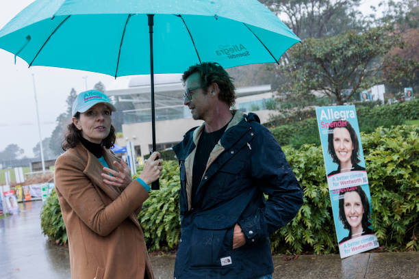 AUS: Independent Candidate For Wentworth Allegra Spender Greets Early Voters At Polling Centres Ahead Of Federal Election