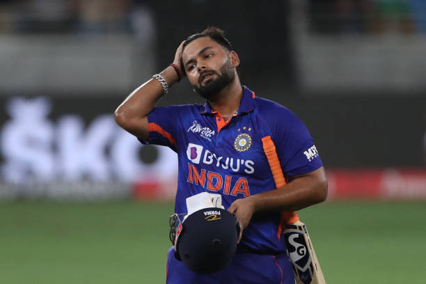 India's Rishabh Pant leaves the field after being dismissed during the Asia Cup Twenty20 international cricket Super Four match between India and...