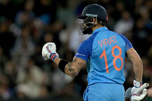 India's Virat Kohli celebrates reaching his half century during the ICC men's Twenty20 World Cup 2022 cricket match between India and Bangladesh at...