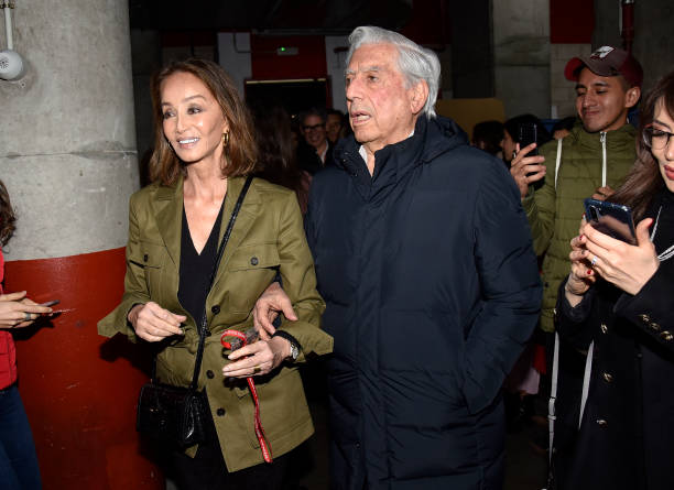 Isabel Preysler and Mario Vargas Llosa attend at the Enrique Iglesias performs on stage at WiZink Center on December 07 2019 in Madrid Spain