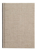 Isolated photo of a fabric covered book cover