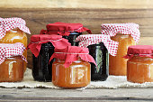 Jars of a Variety of Homemade Jam